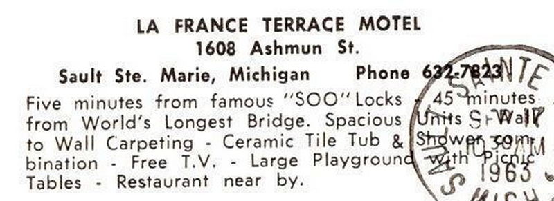 LaFrance Terrace Motel (Freedom Inn) - Vintage Postcard (newer photo)